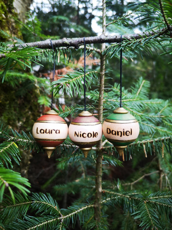 Custom Wooden Ornament - 3pk