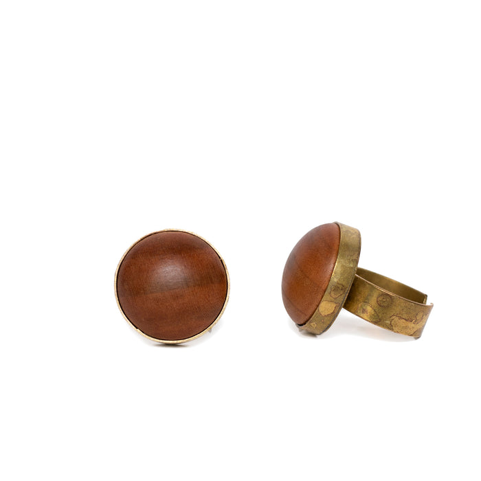 Hardwood & Brass Ring - Cherry